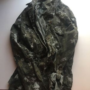 Aeropostale Camouflage Cinched Waste Parka